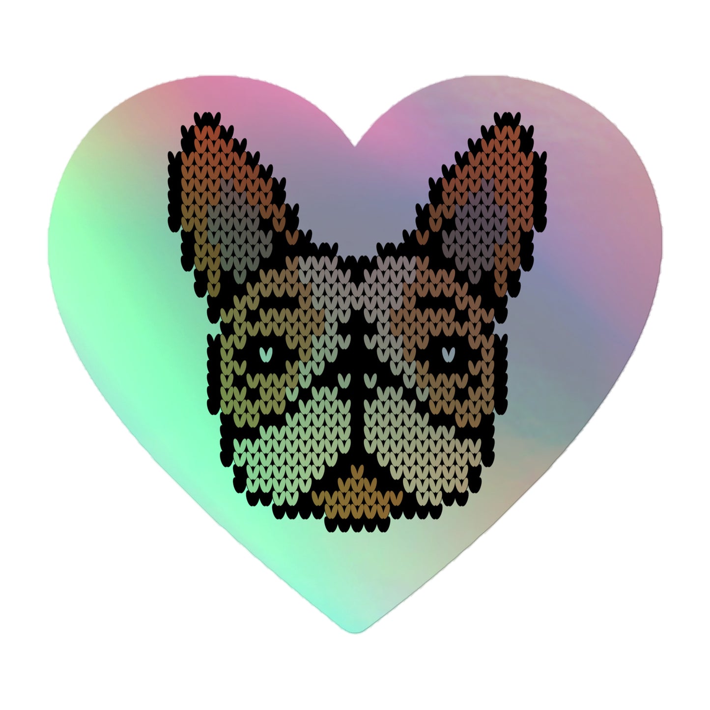 Sommer Hologramm Sticker Frenchie (fawn pied)