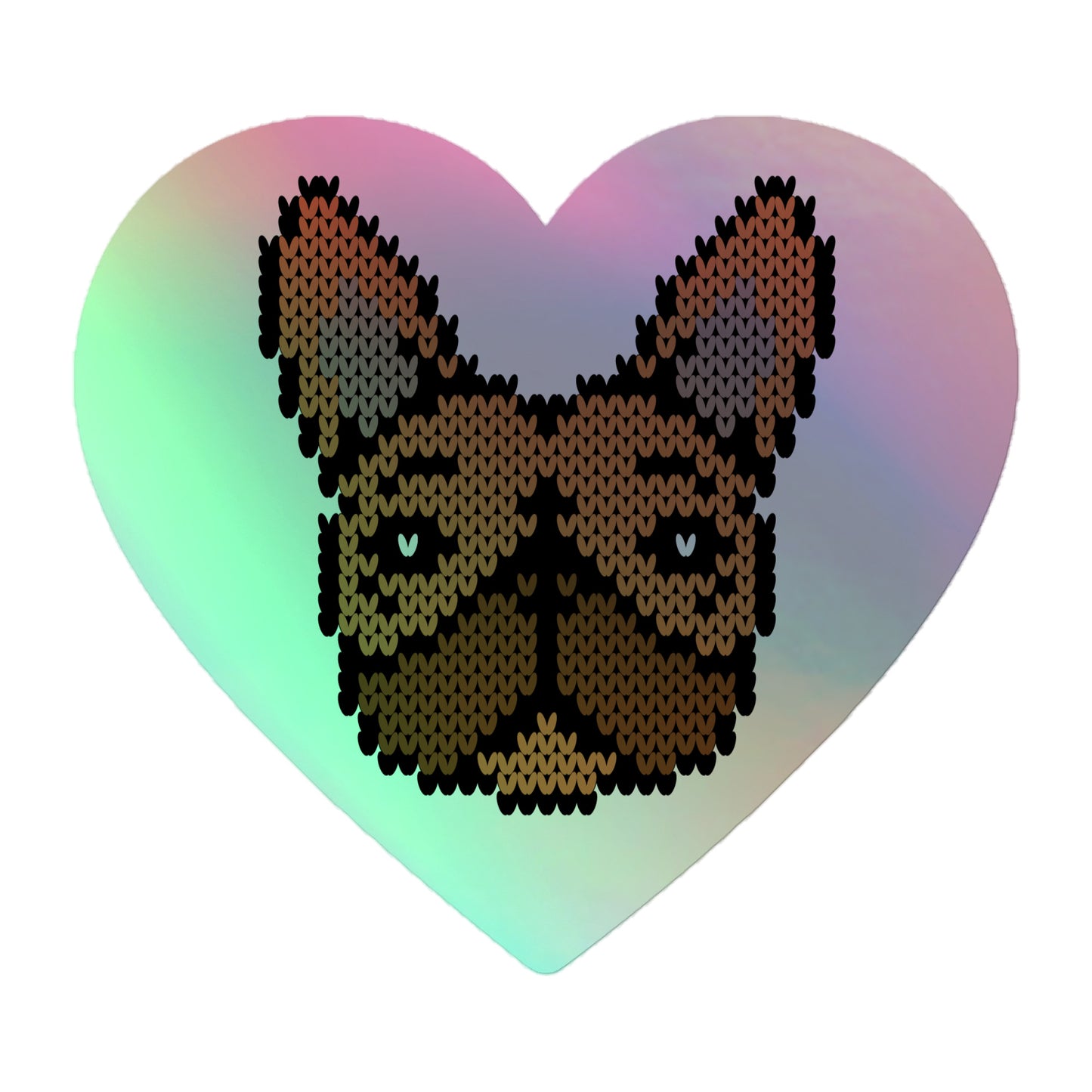 Sommer Hologramm Sticker Frenchie (red fawn)