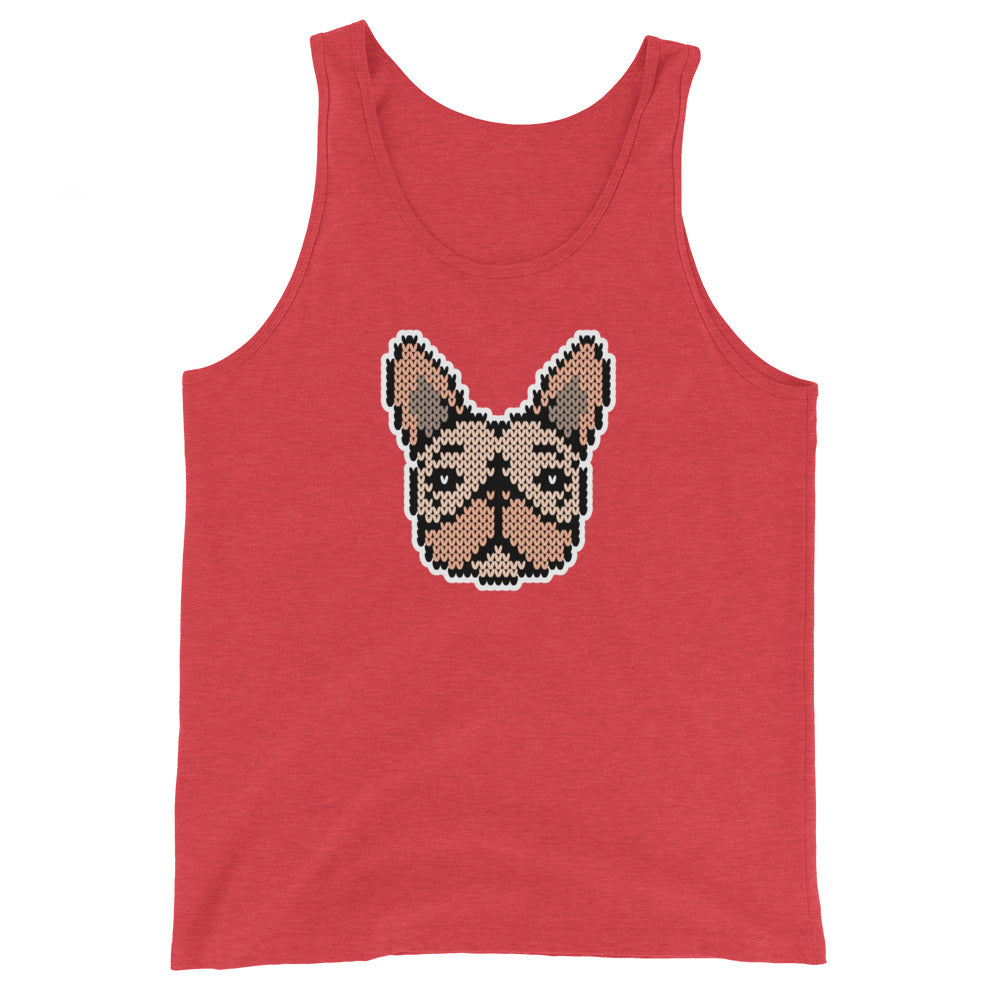 Summer Frenchie Tank Top (Fellfarbe creme) in rot meliert
