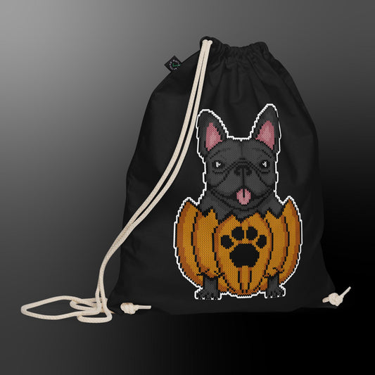 Halloween sports bag with frenchie (fur color black)
