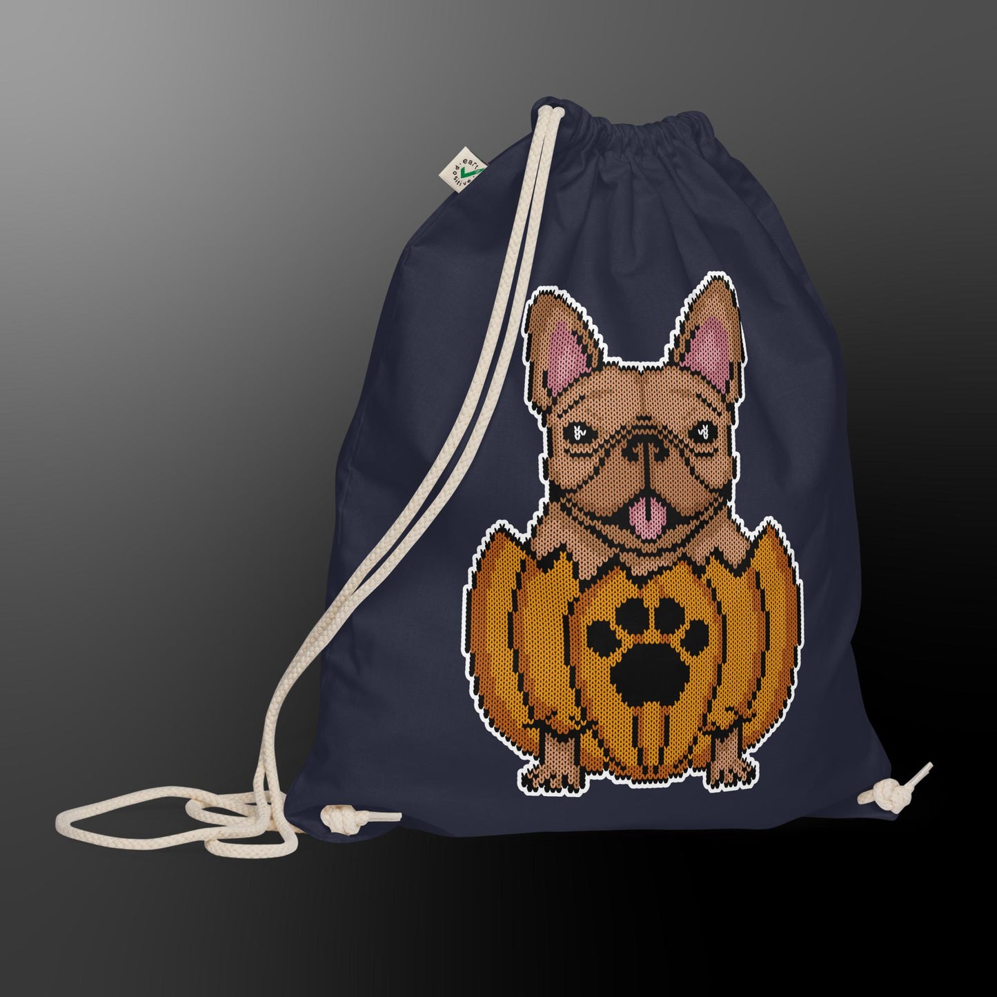 Halloween sports bag with frenchie (fur color red fawn)