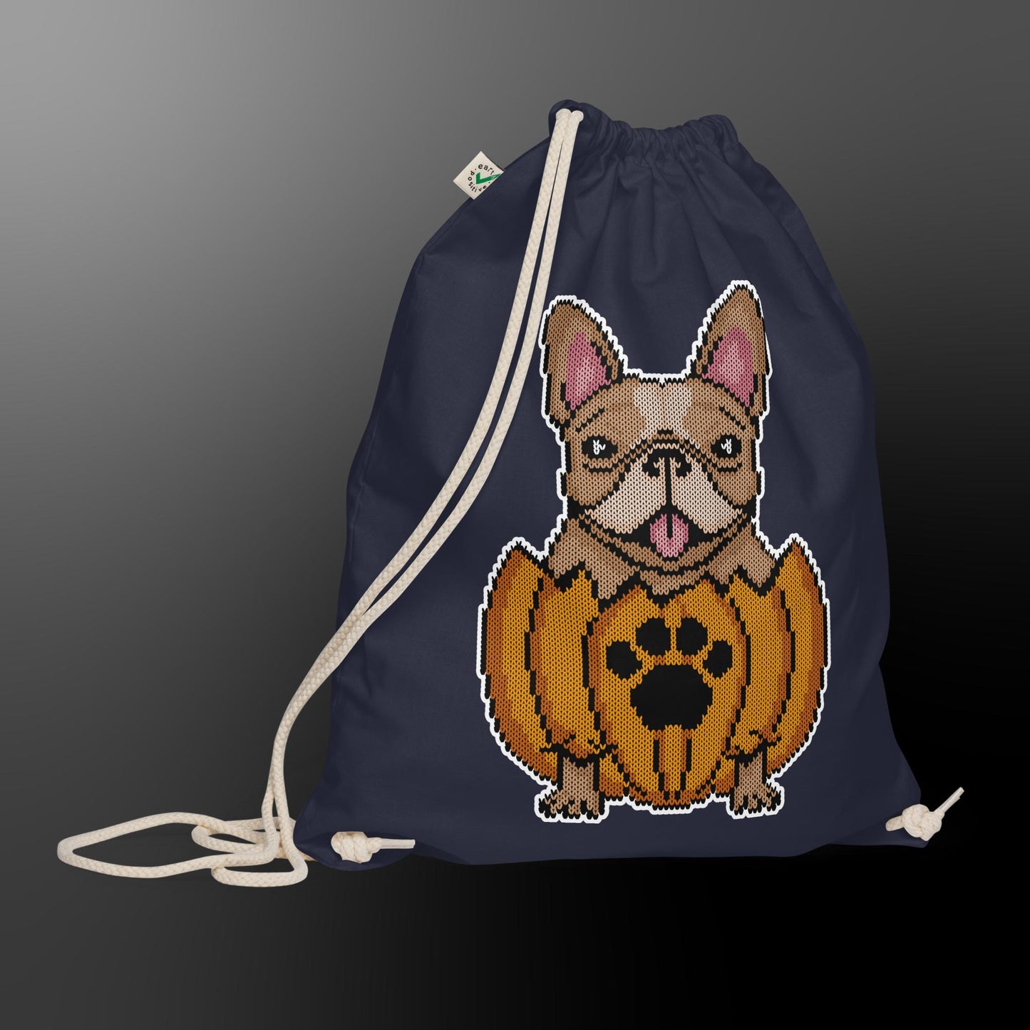 Halloween sports bag with frenchie (fur color fawn pied)
