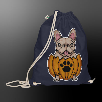 Halloween sports bag with frenchie (fur color creme)