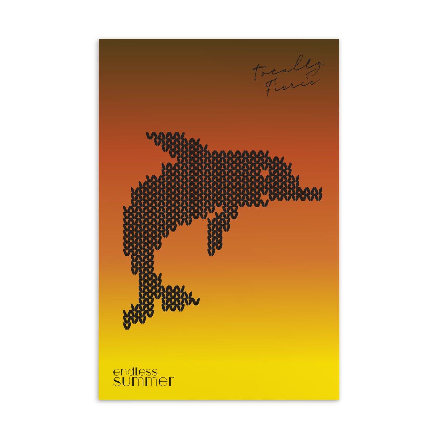 Sommer Postkarte mit Delfin - Karte 4