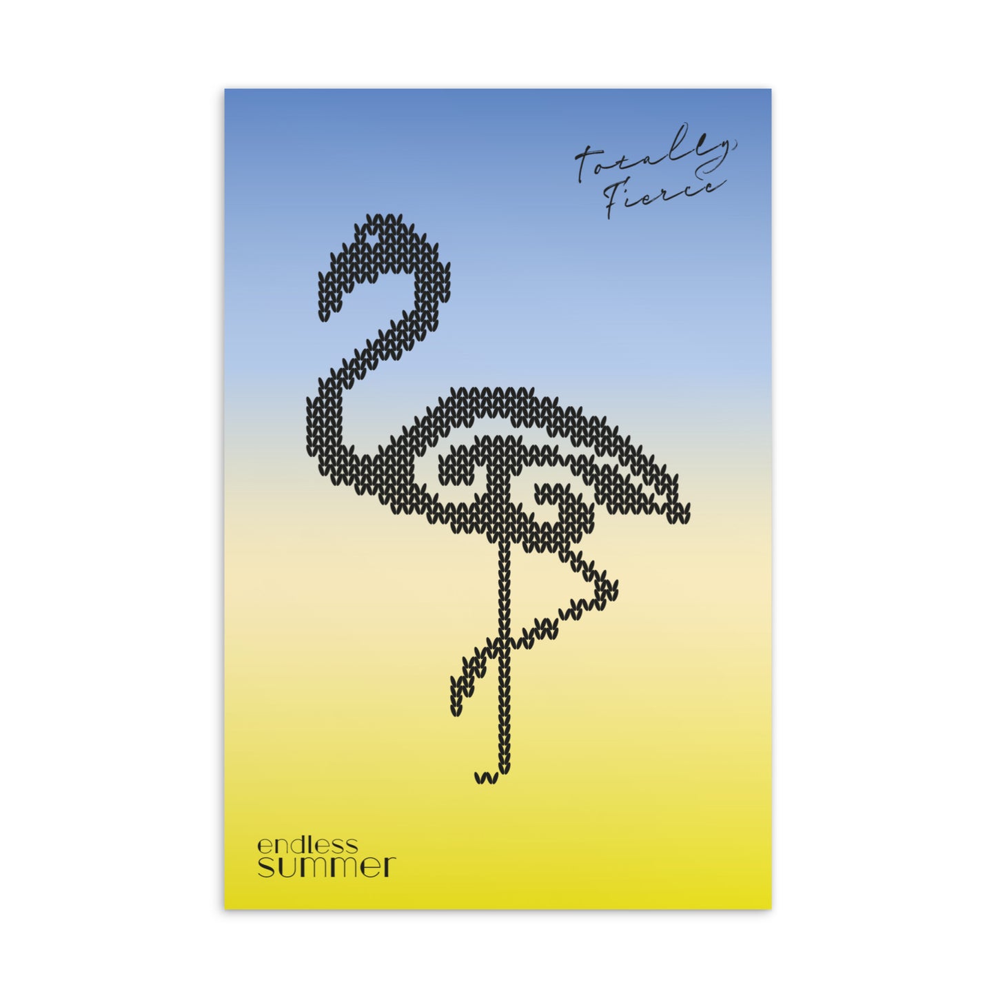 Sommer Postkarte mit Flamingo - Karte 3