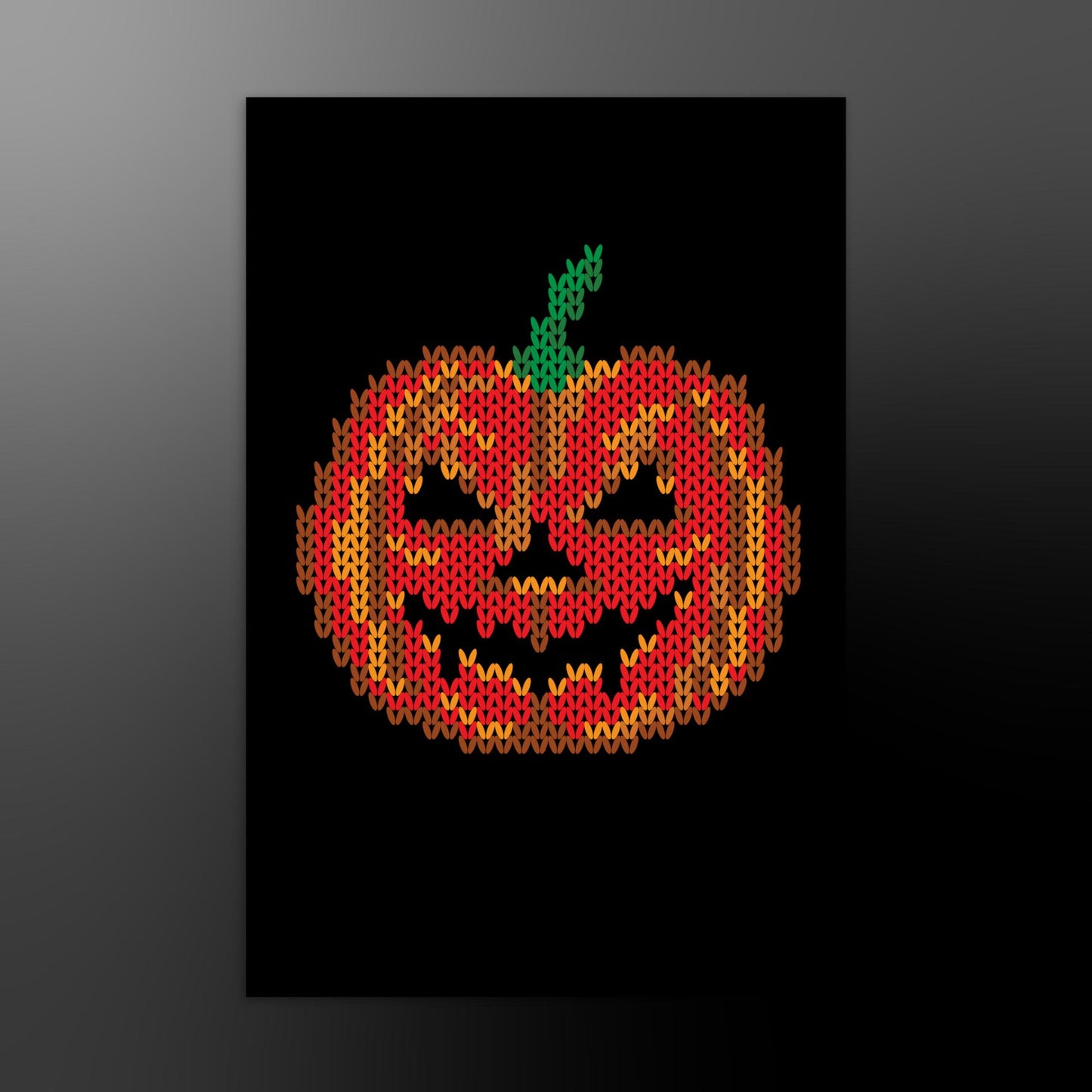 Halloween postcard with pumpkin