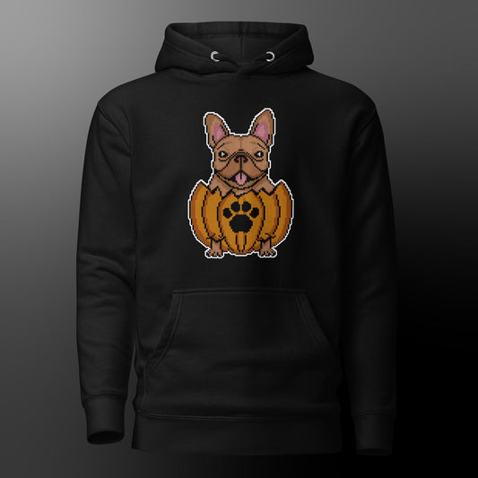 Halloween Hoodie mit Frenchie (Fellfarbe red fawn)