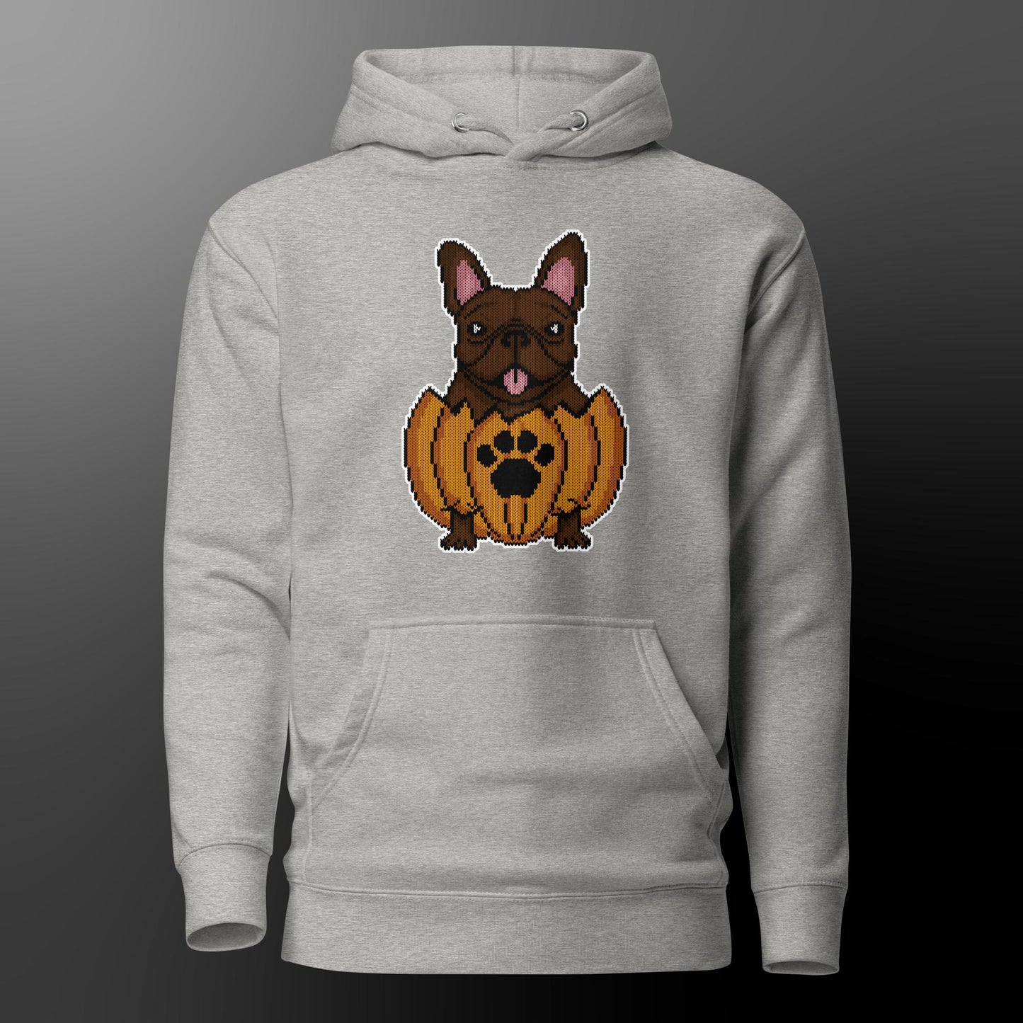 Halloween hoodie with frenchie (fur color brown)