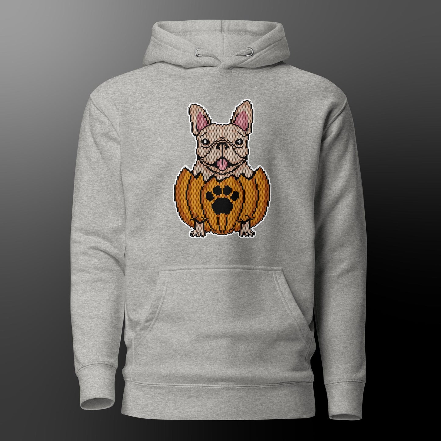 Halloween hoodie with frenchie (fur color creme) 