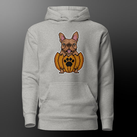 Halloween Hoodie mit Frenchie (Fellfarbe red fawn)