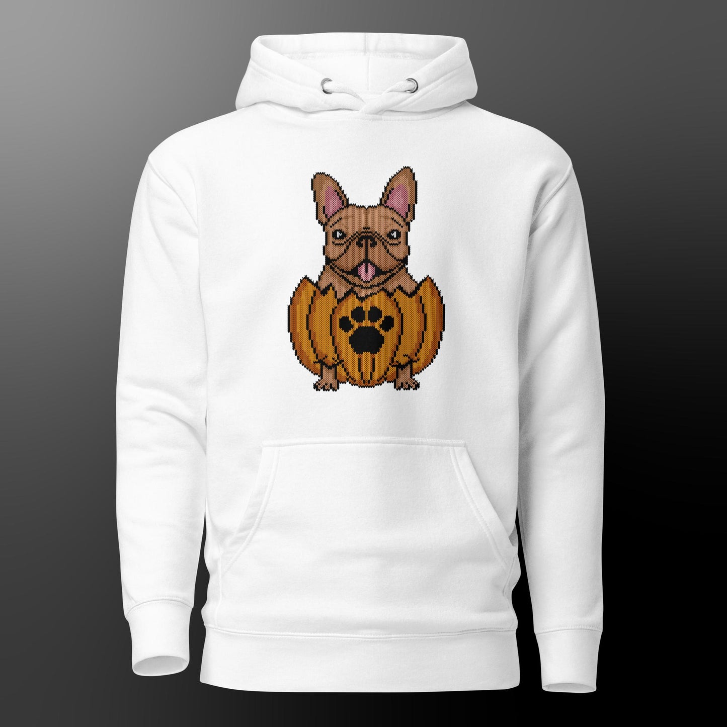 Halloween hoodie with frenchie (fur color red fawn)