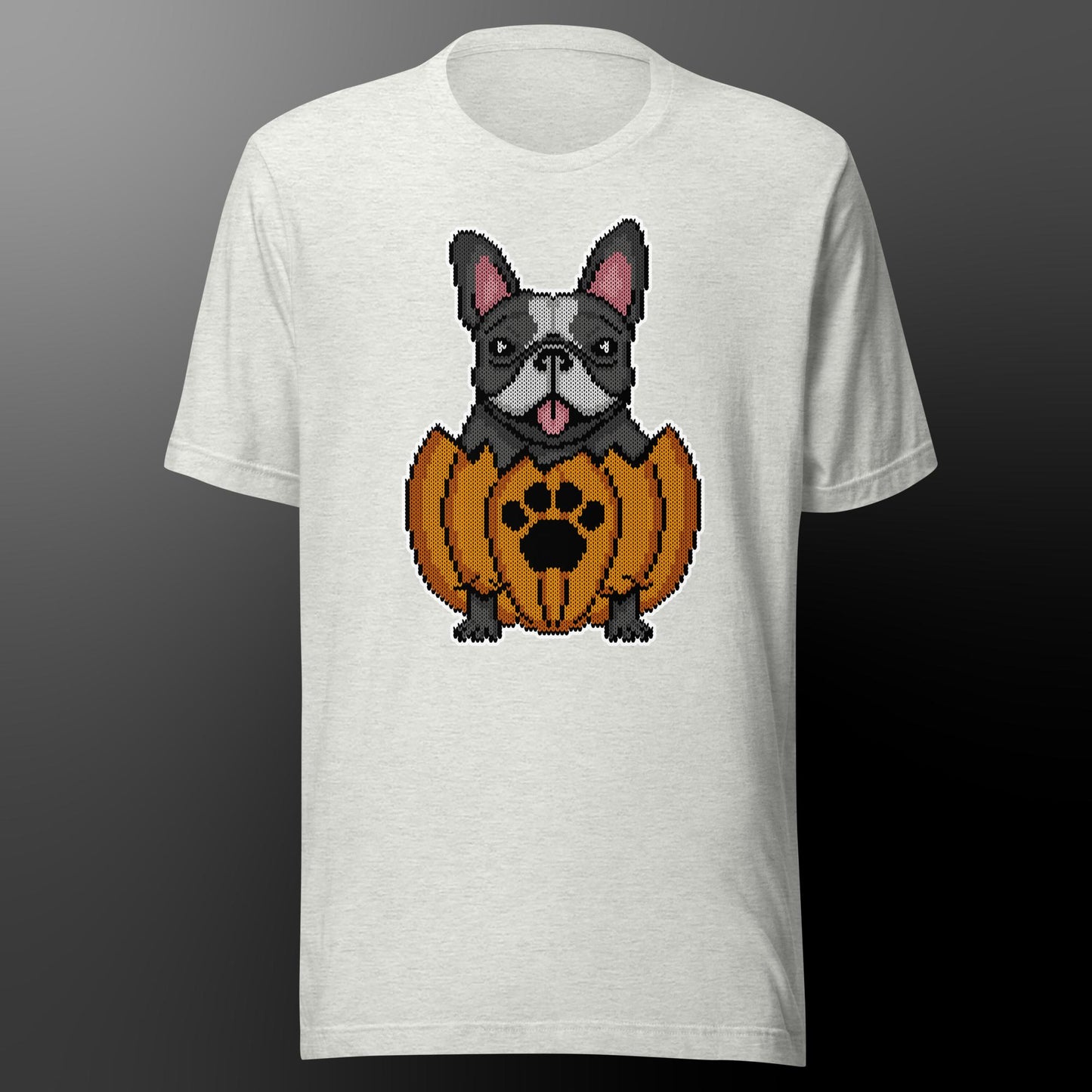 Halloween shirt with frenchie (fur color black and white)