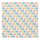 PRIDE Logo Bandana 2023 in weiß komplett