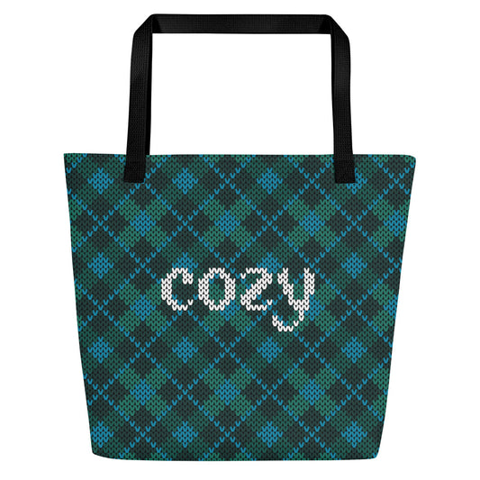 COZY Large Tote Bag Dusty Blue