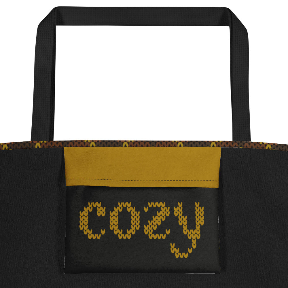 COZY Large Tote Bag Maroon