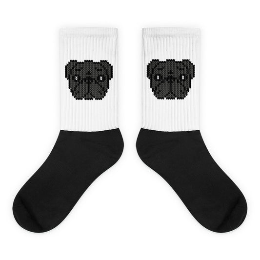 COZY Socks Pug Black