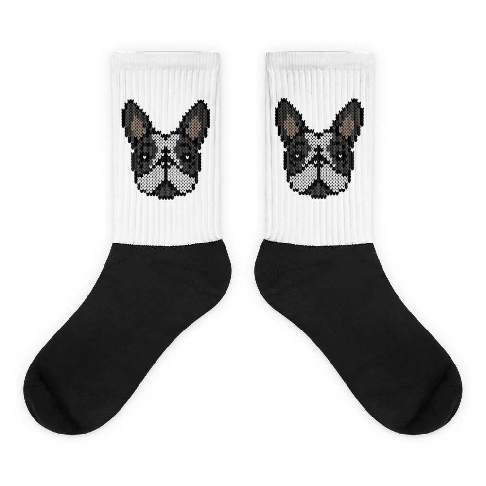 COZY Socks Frenchie Black & White