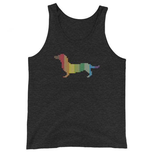 PRIDE Dackel Tank Top in grau