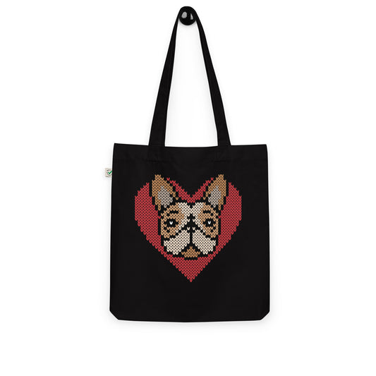 SWEETIE Organic Tote Bag Frenchie Fawn Pied