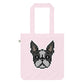 COZY Organic Fashion Tote Bag Boston Terrier
