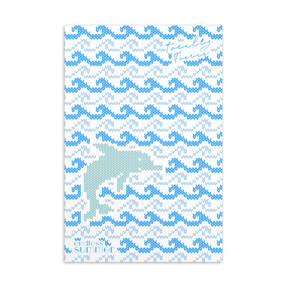 Sommer Postkarte mit Wellen - Karte 1