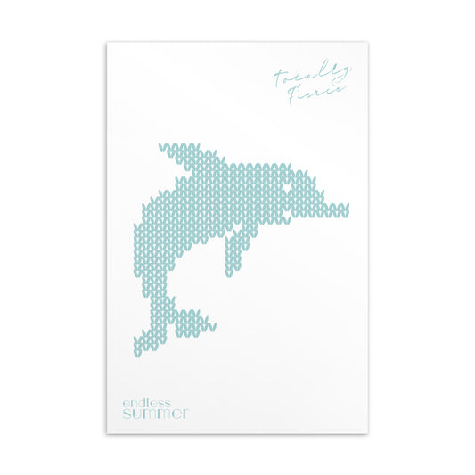 Sommer Postkarte mit Delfin - Karte 1