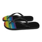 PRIDE Flip-Flops mit Regenbogen Streifen seitlich