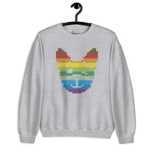 PRIDE Frenchie Pullover in hellgrau