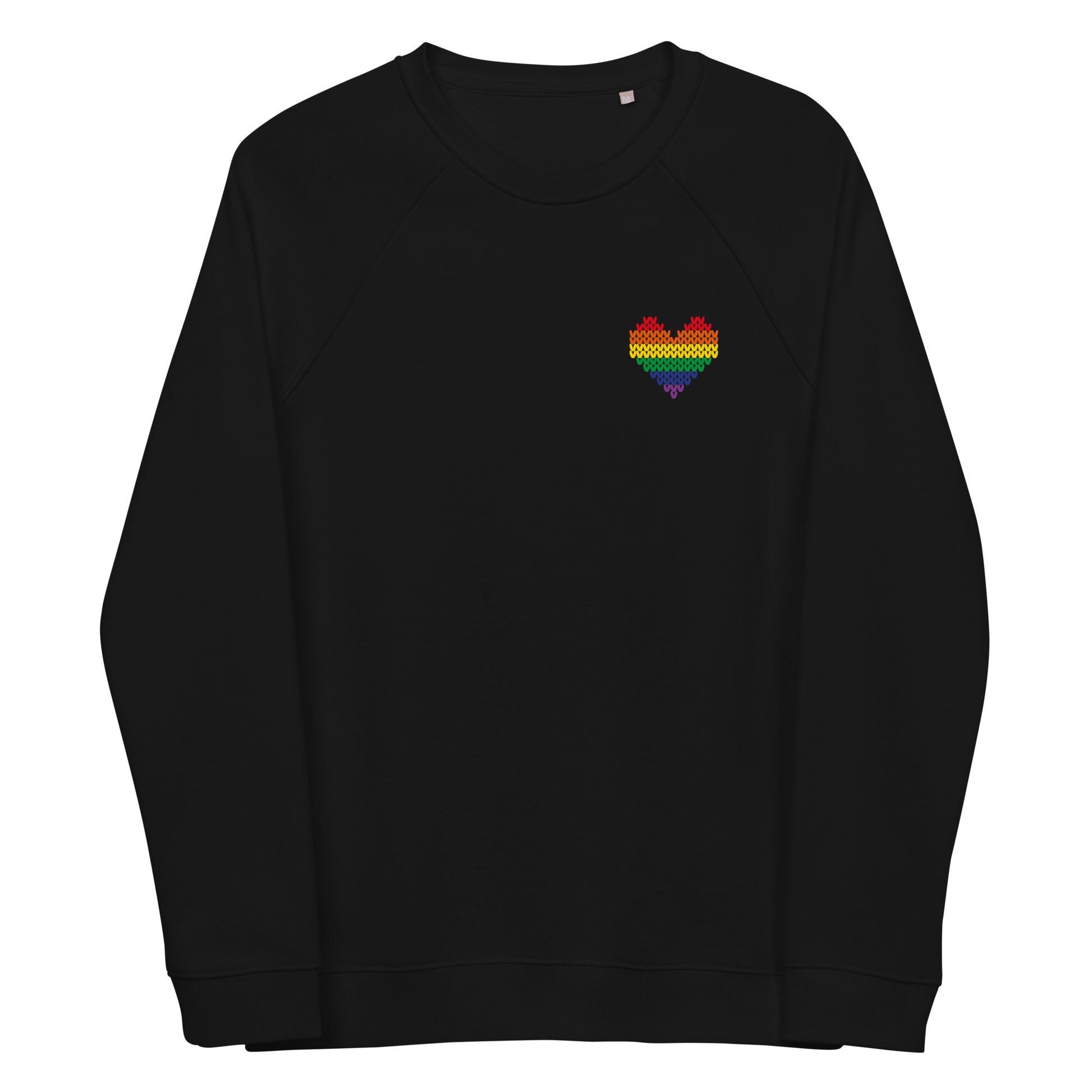 PRIDE Regenbogen Herz Sweatshirt 2023 in schwarz