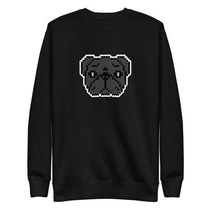 COZY Unisex Premium Sweatshirt Pug Black