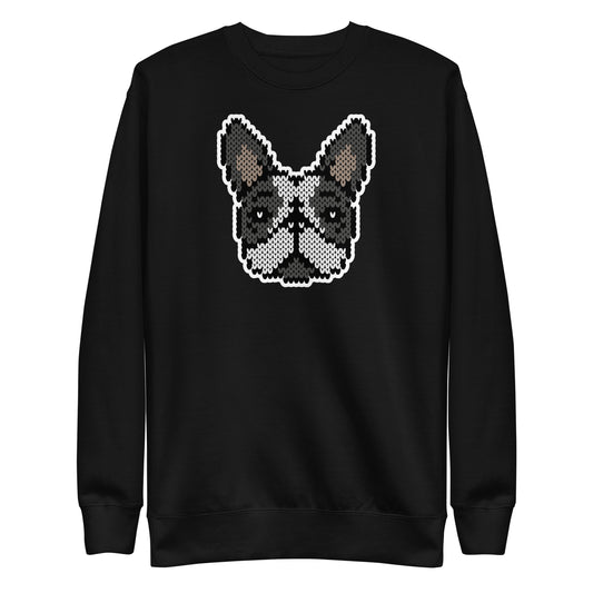 COZY Unisex Premium Sweatshirt Frenchie Black & White