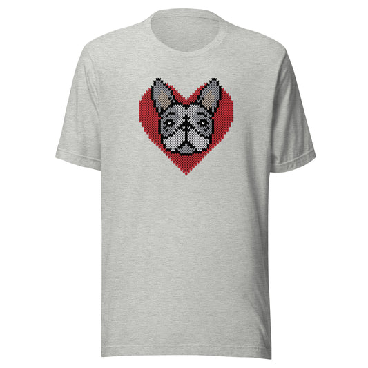 SWEETIE Unisex-T-Shirt Frenchie Blue Pied