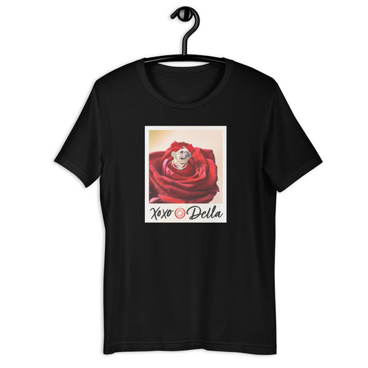 Dogs In Flowers Unisex T-Shirt DELLA