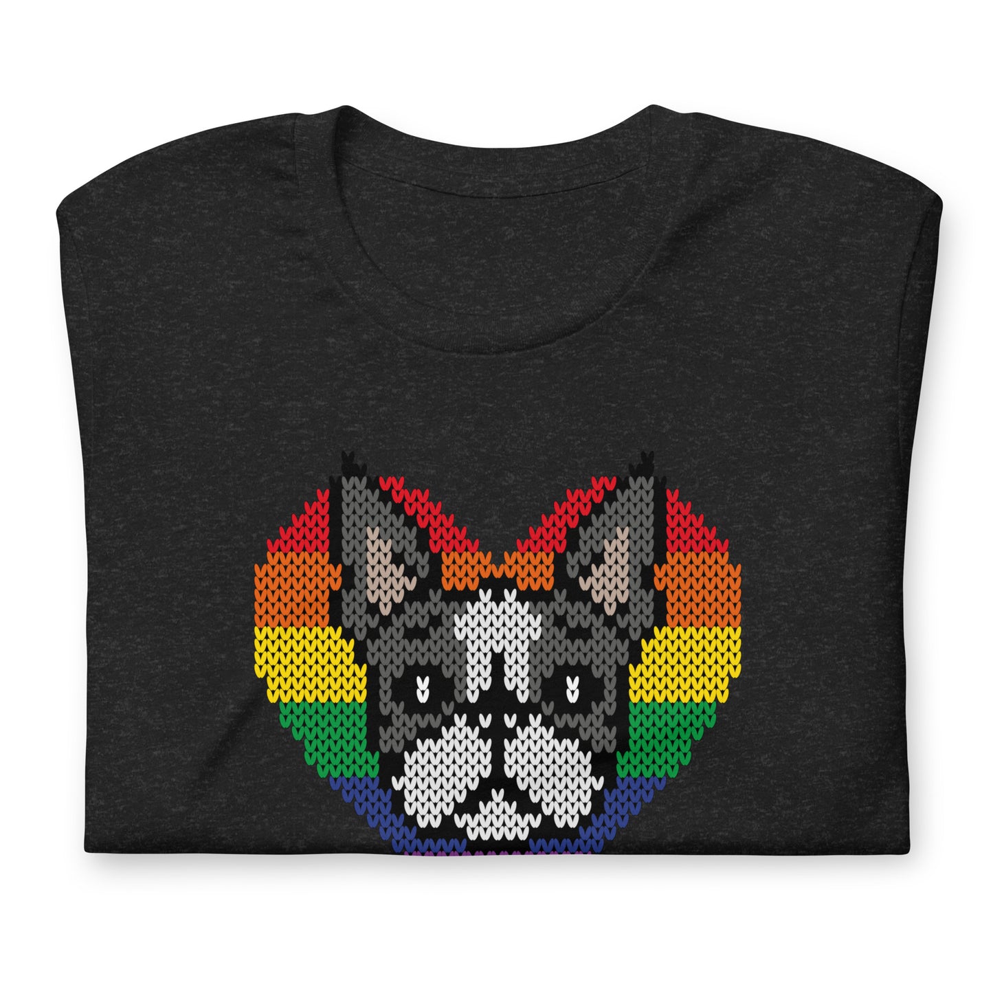 PRIDE Boston Terrier Shirt 2023 in schwarz meliert