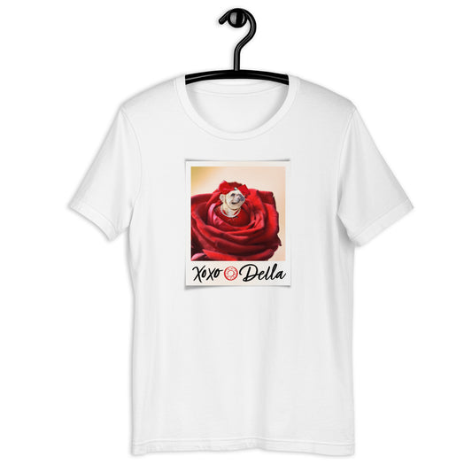 Dogs In Flowers Unisex T-Shirt DELLA