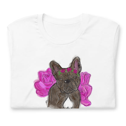 Lorienn Pet Snaps Shirt mit Hundeportrait von Frenchie Holli gefaltet